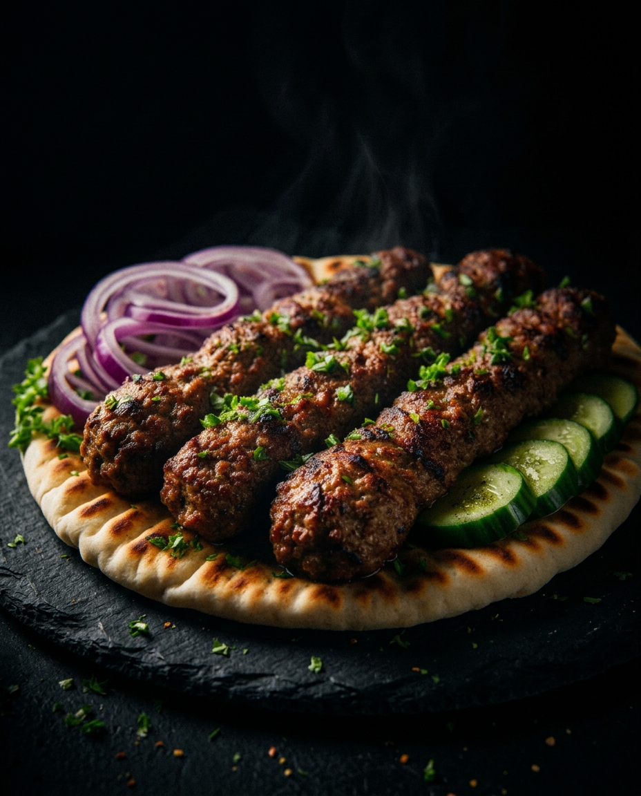 Lebanese lamb kofta skewers